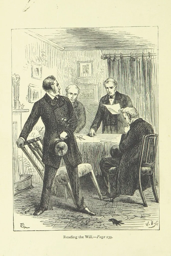 An illustration from Aunt Hetty's Will. ... With illustrations, etc, 1883, leaf 8