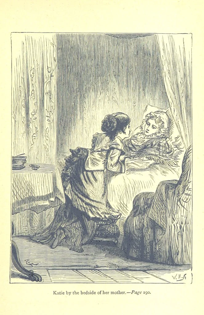 An illustration from Grey Towers; or, Aunt Hetty's Will ... With illustrations by F. Gilbert, 1877, leaf 205