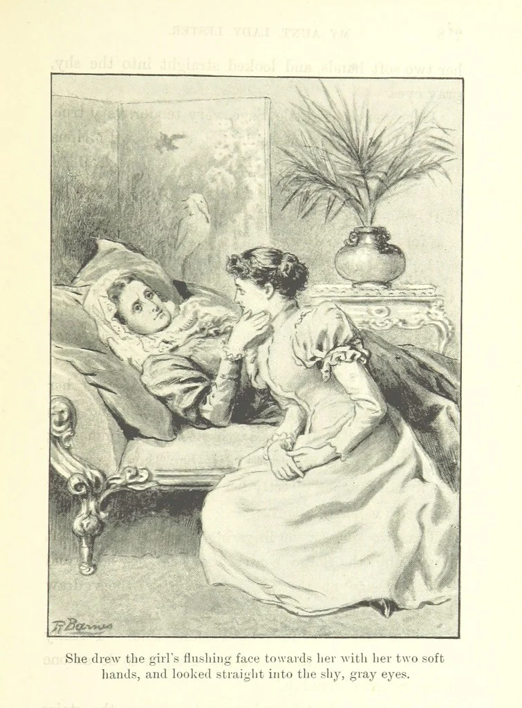 An illustration from Pomona. By the author of “Laddie.” [i.e. Evelyn Whitaker.], etc, 1894, leaf 285