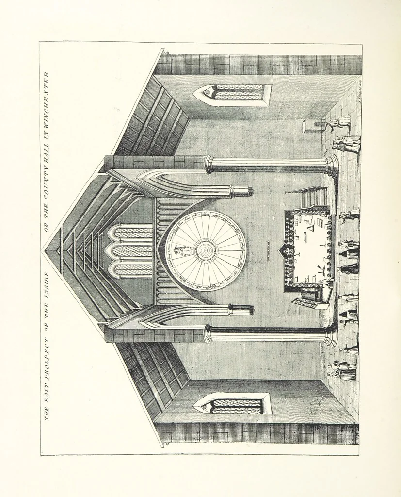 An illustration from The Great Hall, Winchester Castle, 1899, leaf 108