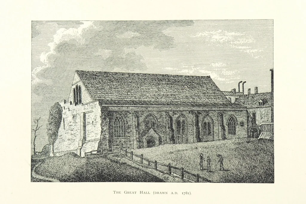 An illustration from The Great Hall, Winchester Castle, 1899, leaf 112