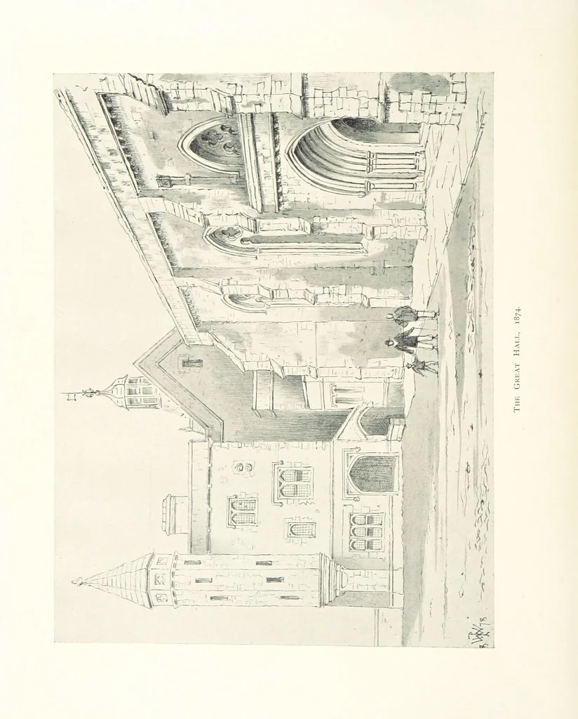 An illustration from The Great Hall, Winchester Castle, 1899, leaf 12