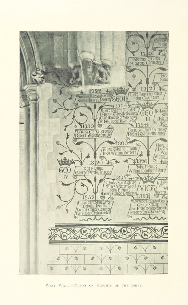 An illustration from The Great Hall, Winchester Castle, 1899, leaf 206