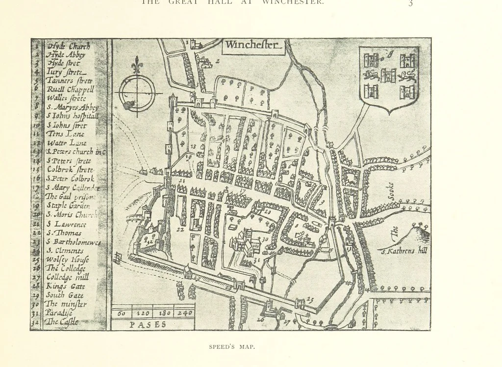 An illustration from The Great Hall, Winchester Castle, 1899, leaf 25