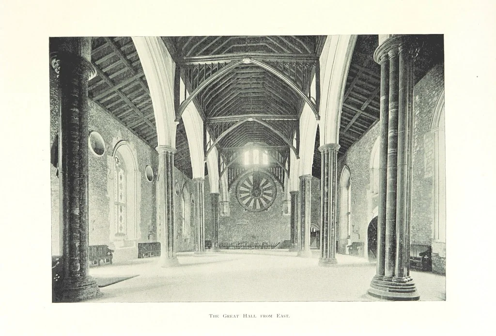 An illustration from The Great Hall, Winchester Castle, 1899, leaf 71