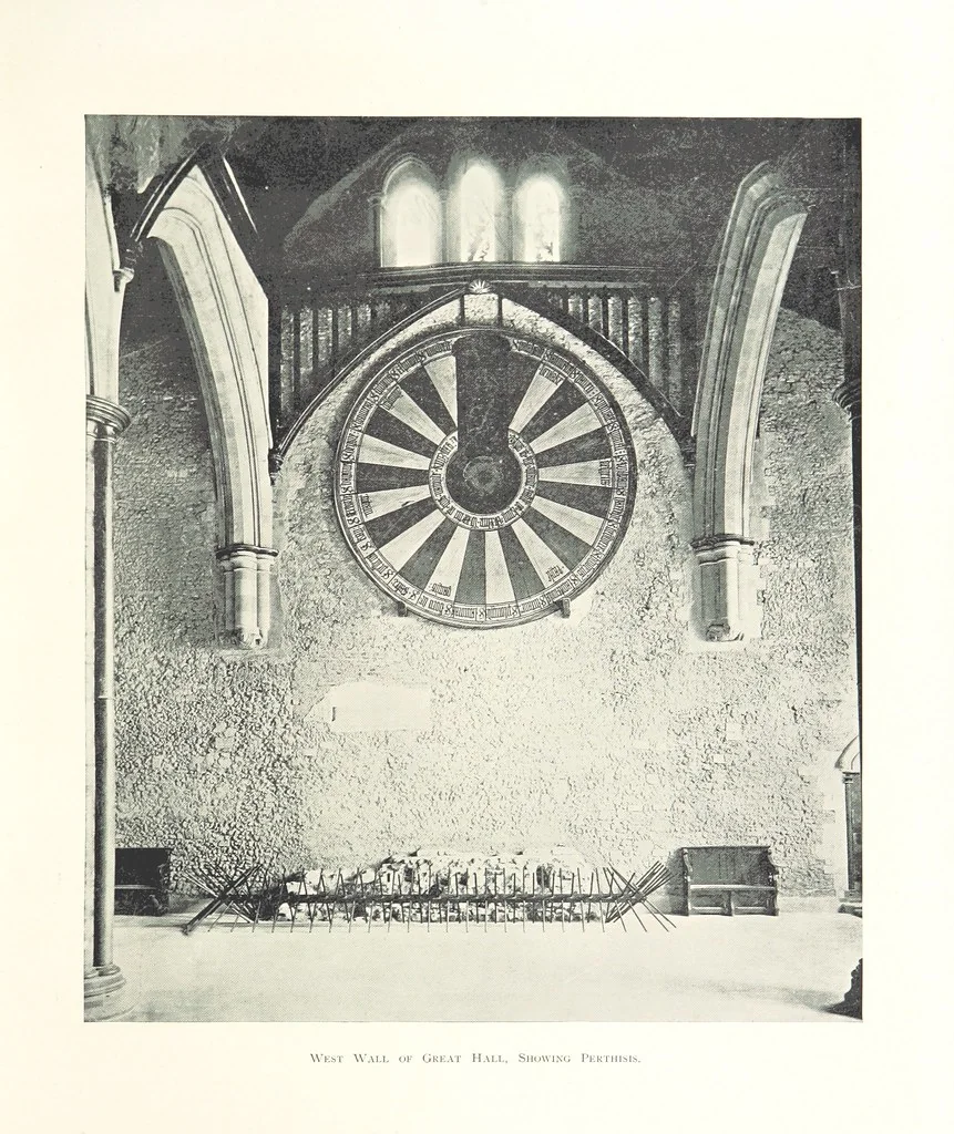 An illustration from The Great Hall, Winchester Castle, 1899, leaf 93