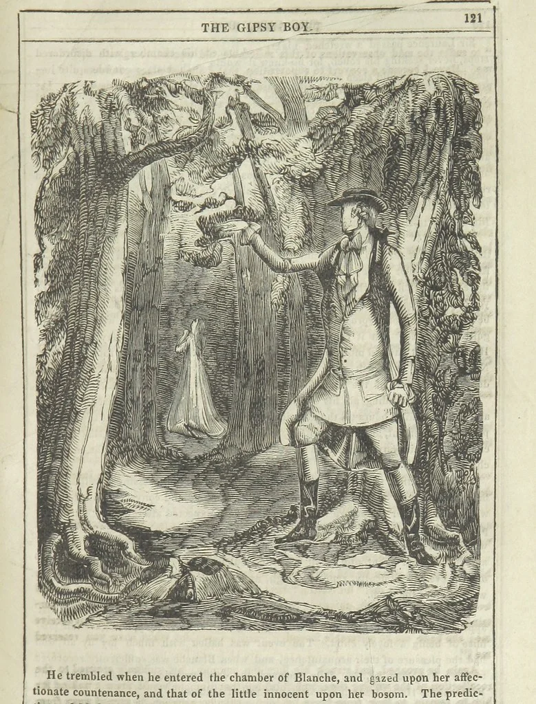 An illustration from The Gipsy Boy: a romance of the woods and wilds, 1847, leaf 125