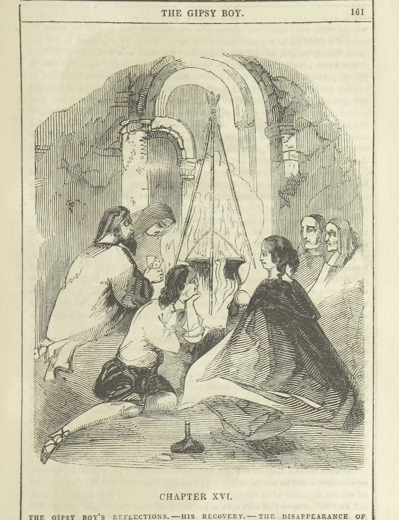 An illustration from The Gipsy Boy: a romance of the woods and wilds, 1847, leaf 167
