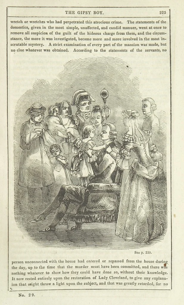 An illustration from The Gipsy Boy: a romance of the woods and wilds, 1847, leaf 231