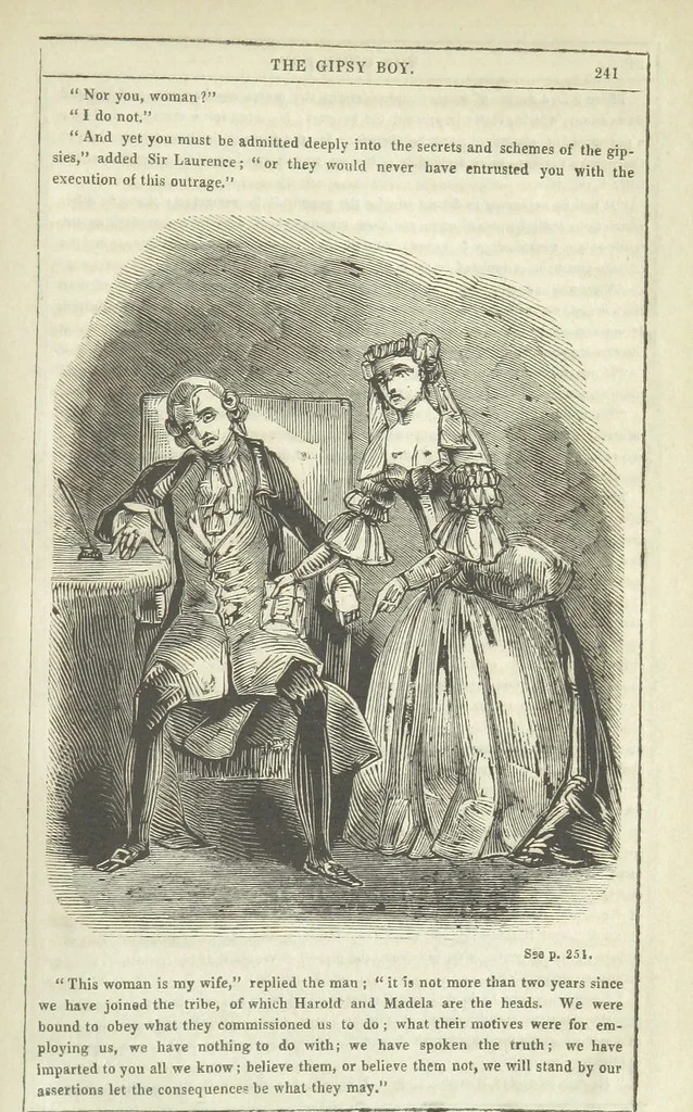 An illustration from The Gipsy Boy: a romance of the woods and wilds, 1847, leaf 247