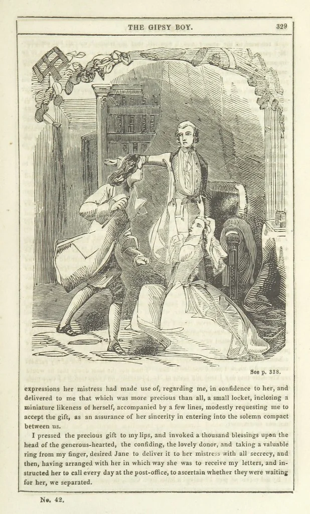 An illustration from The Gipsy Boy: a romance of the woods and wilds, 1847, leaf 337