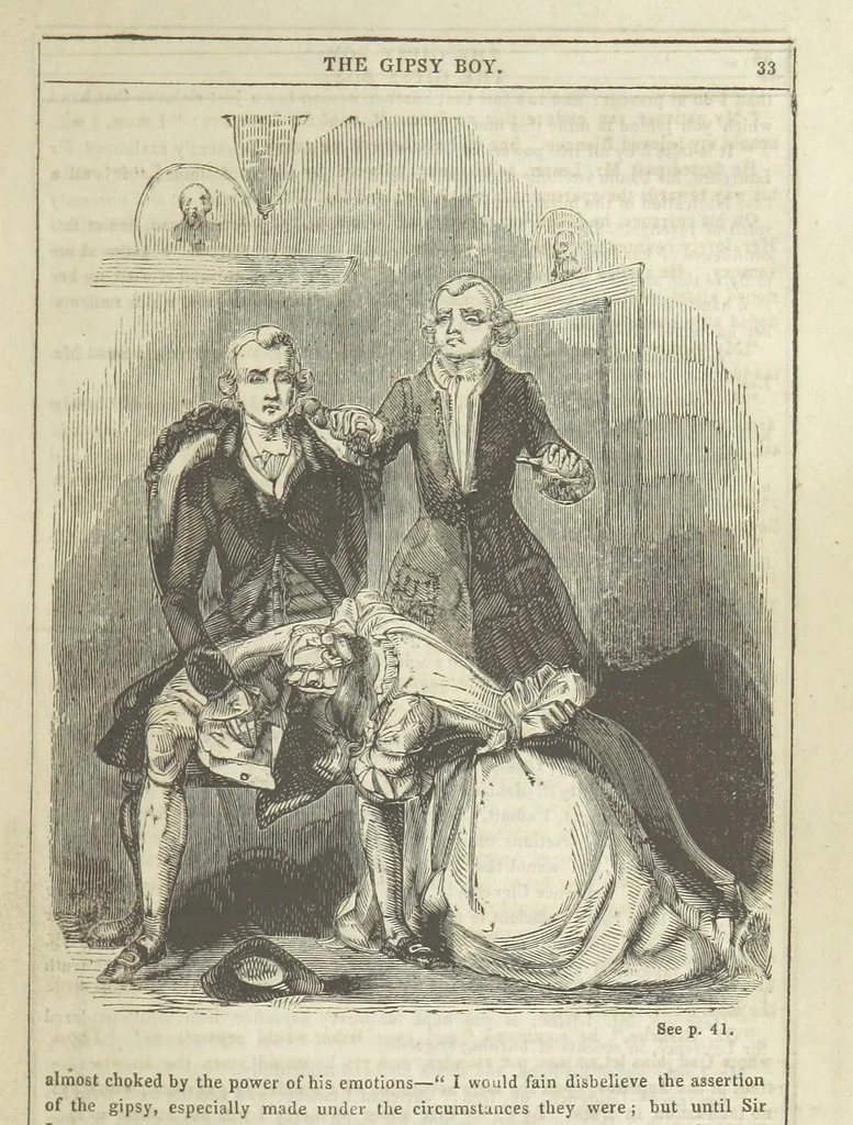 An illustration from The Gipsy Boy: a romance of the woods and wilds, 1847, leaf 35