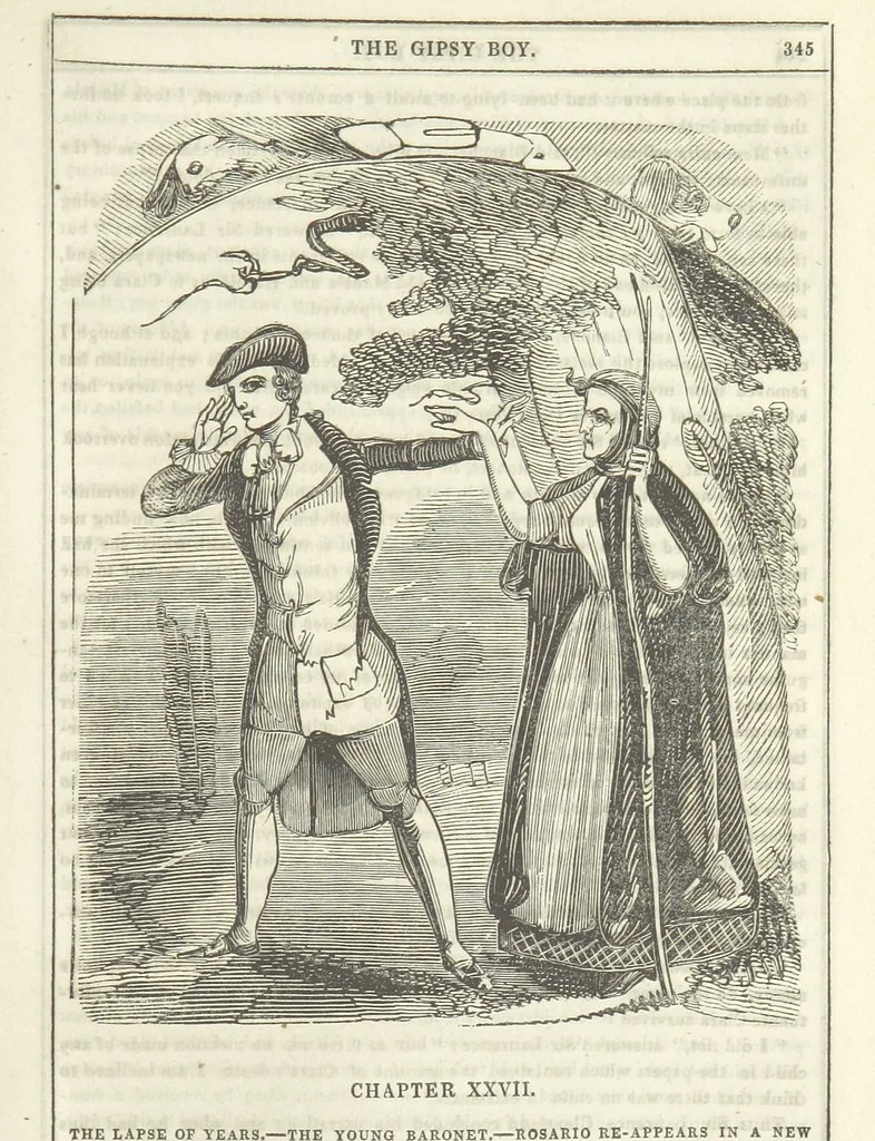 An illustration from The Gipsy Boy: a romance of the woods and wilds, 1847, leaf 353