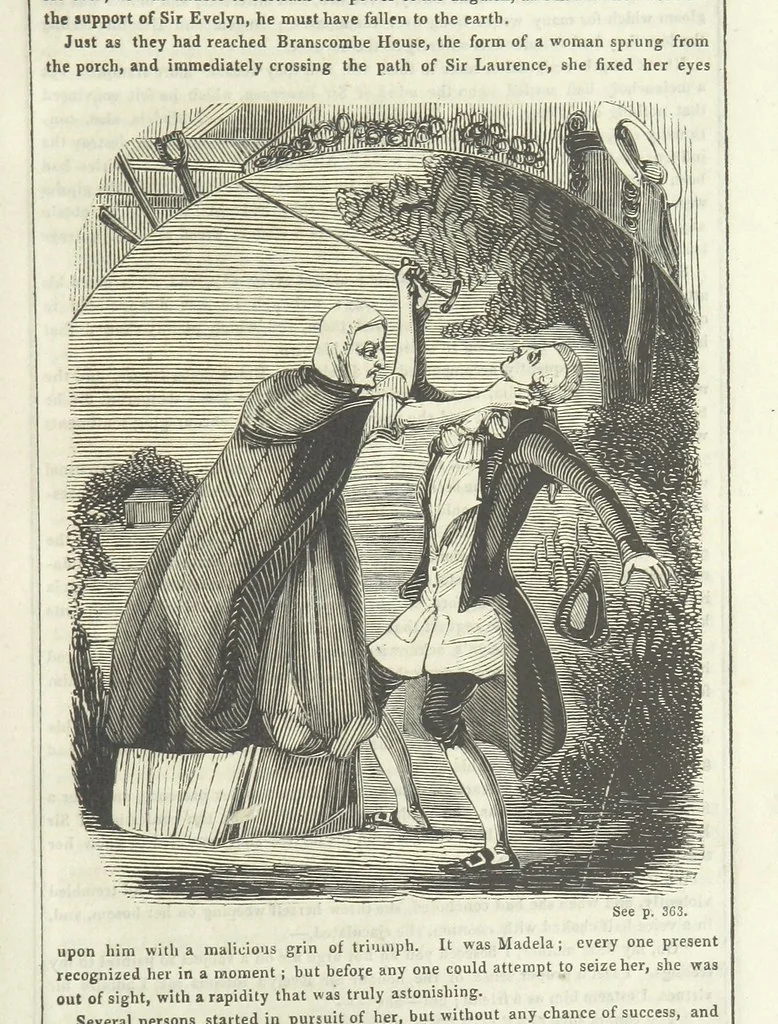 An illustration from The Gipsy Boy: a romance of the woods and wilds, 1847, leaf 377