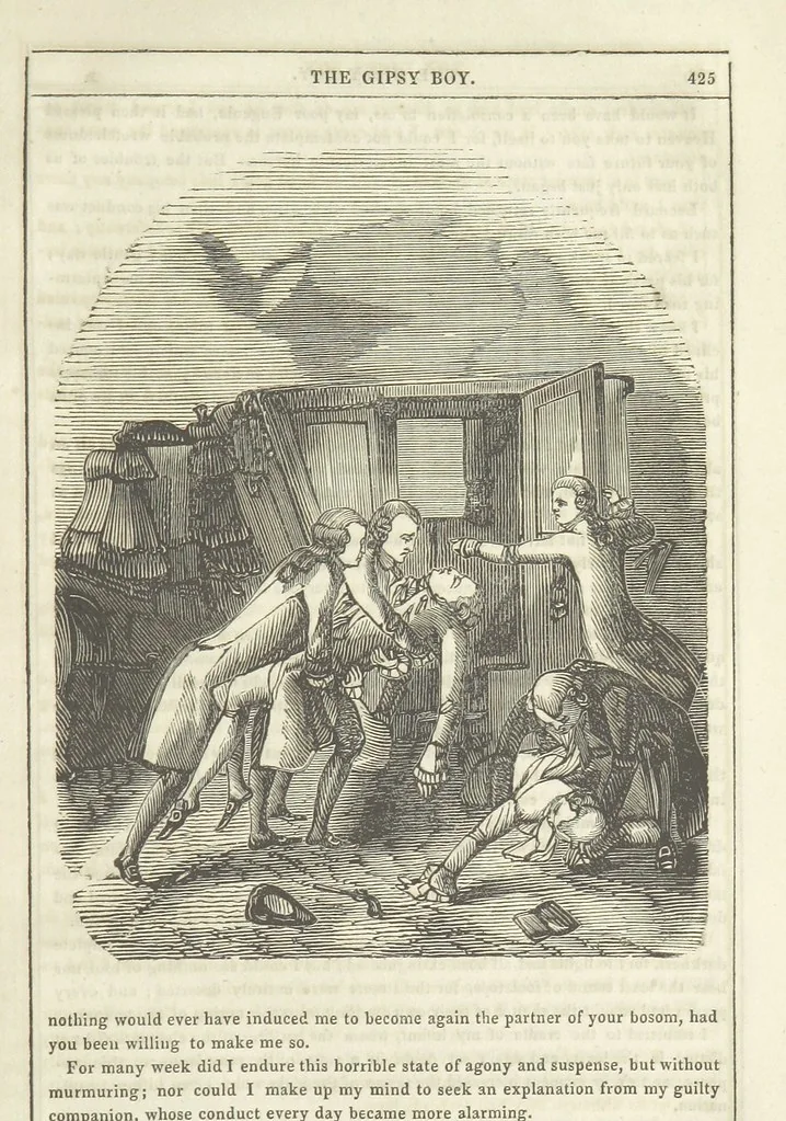An illustration from The Gipsy Boy: a romance of the woods and wilds, 1847, leaf 433