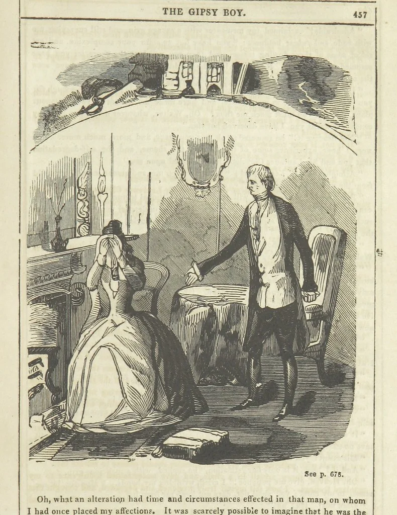An illustration from The Gipsy Boy: a romance of the woods and wilds, 1847, leaf 465