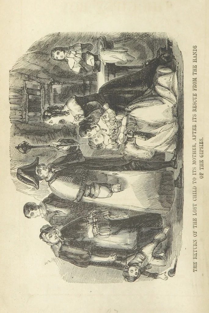 An illustration from The Gipsy Boy: a romance of the woods and wilds, 1847, leaf 8