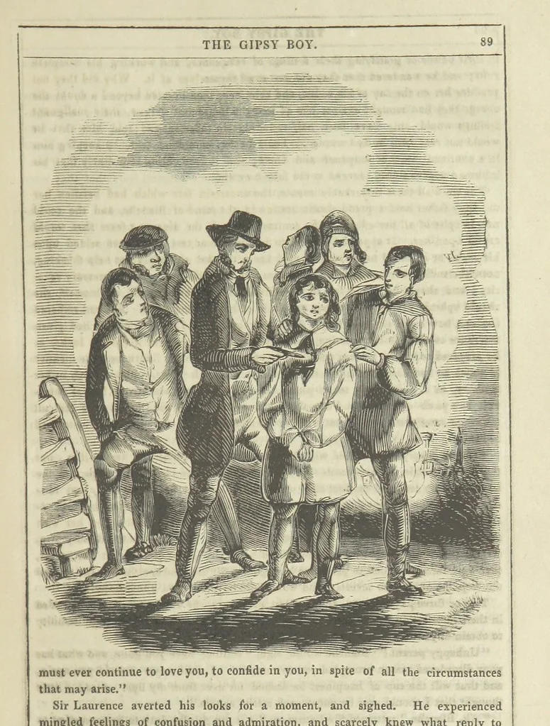 An illustration from The Gipsy Boy: a romance of the woods and wilds, 1847, leaf 93