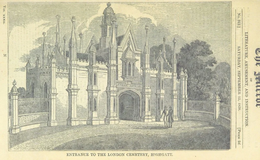 An illustration from The History and Antiquities of Highgate, Middlesex. With illustrations, 1842, leaf 341