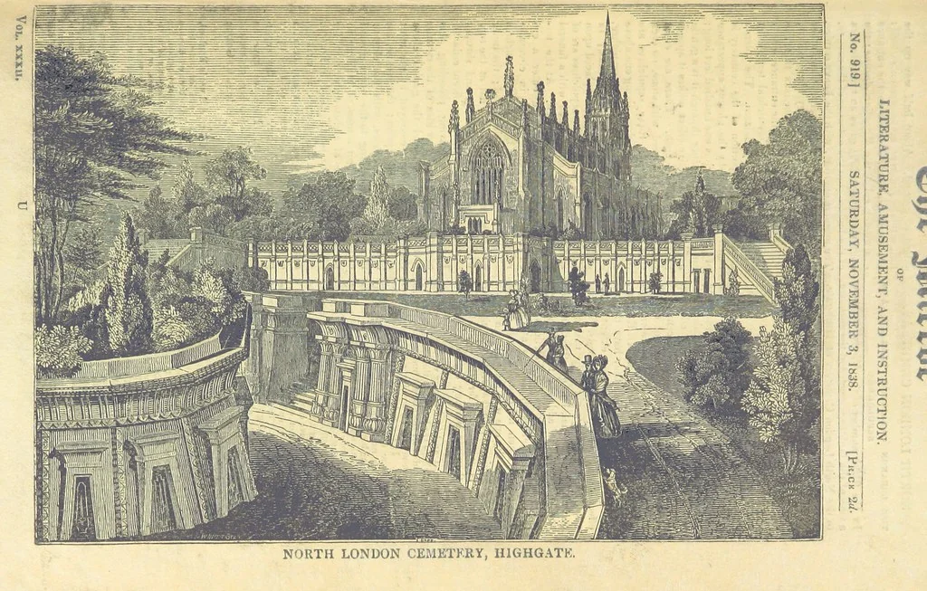 An illustration from The History and Antiquities of Highgate, Middlesex. With illustrations, 1842, leaf 343