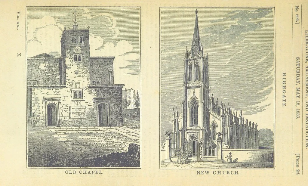 An illustration from The History and Antiquities of Highgate, Middlesex. With illustrations, 1842, leaf 347