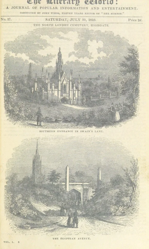 An illustration from The History and Antiquities of Highgate, Middlesex. With illustrations, 1842, leaf 351