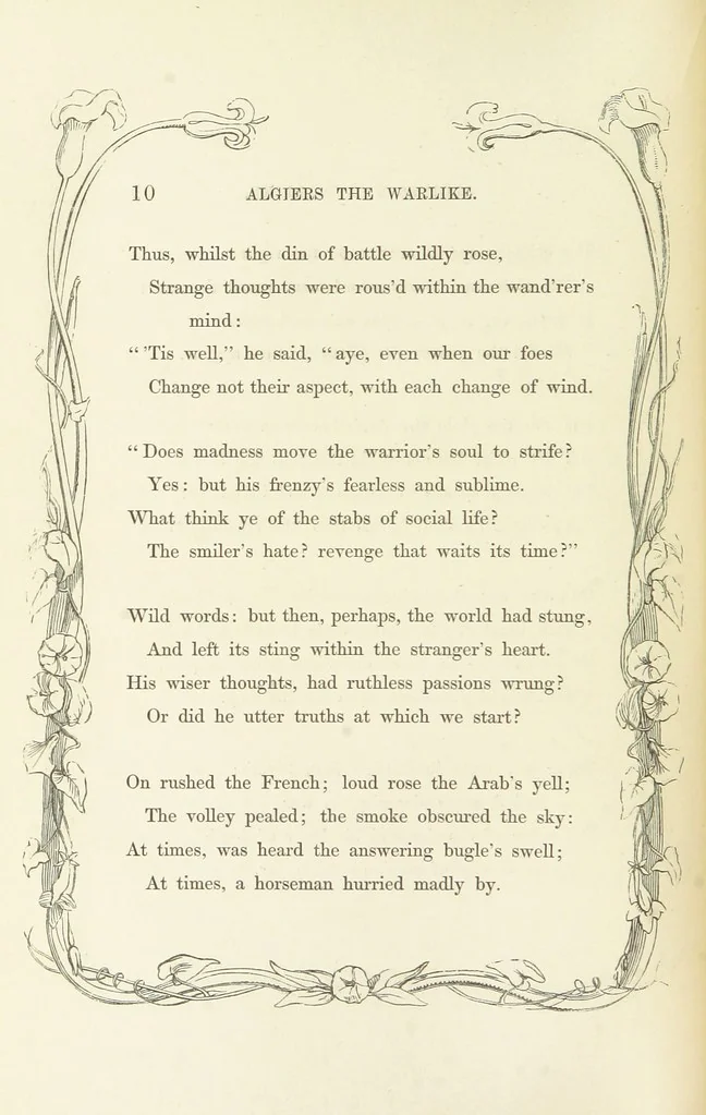 An illustration from Algiers the Warlike, and other poems, 1846, leaf 20