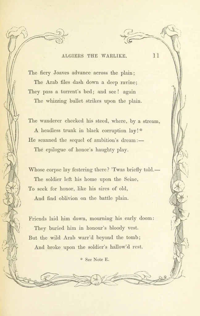 An illustration from Algiers the Warlike, and other poems, 1846, leaf 21