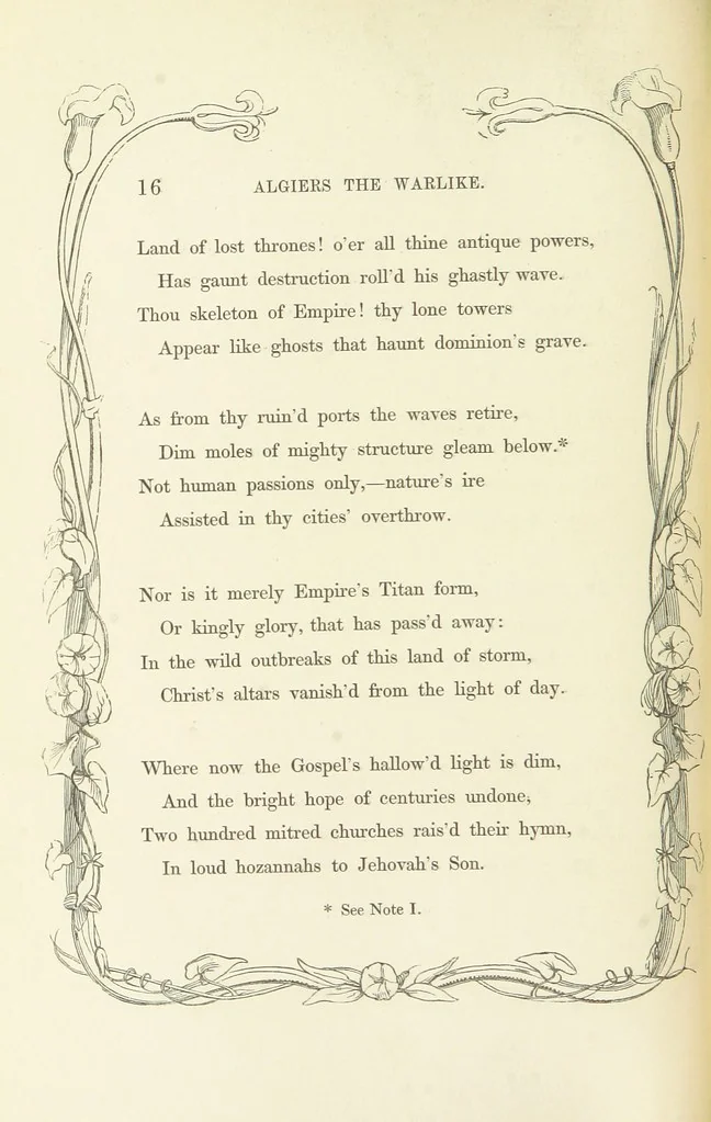 An illustration from Algiers the Warlike, and other poems, 1846, leaf 26