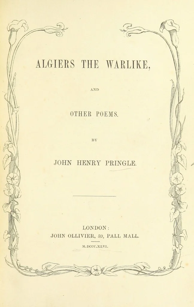 An illustration from Algiers the Warlike, and other poems, 1846, leaf 7