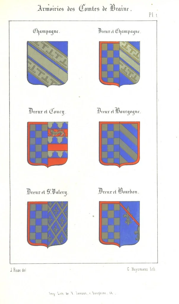 An illustration from Histoire de Braine et de ses environs, 1846, leaf 97