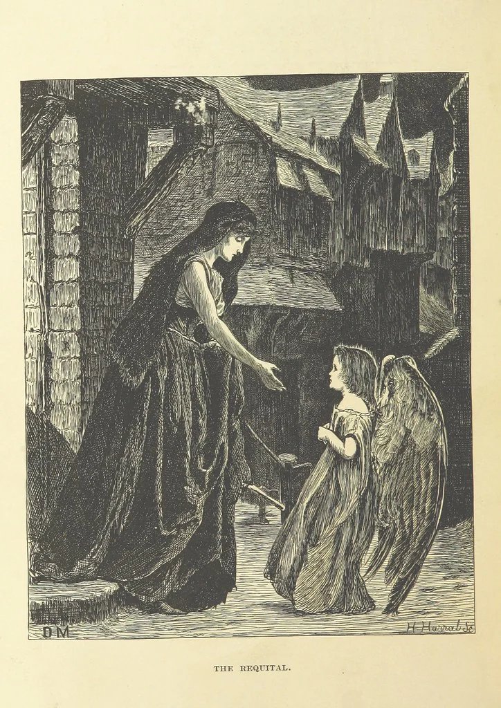 An illustration from Legends and Lyrics ... Fourth edition, 1866, leaf 264