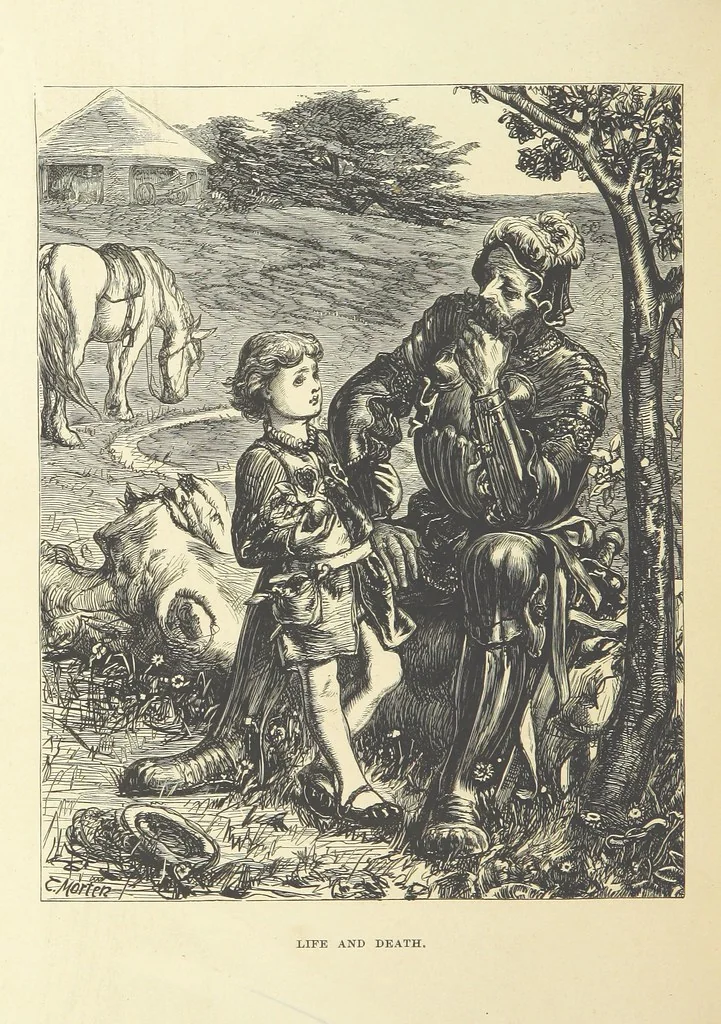 An illustration from Legends and Lyrics ... Fourth edition, 1866, leaf 78