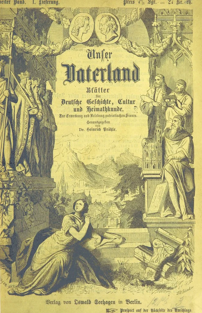 An illustration from Unser Vaterland. Bilder aus der Deutschen Geschichte, Cultur und Heimathkunde. Herausgegeben von Dr. H. Pröhle, etc, 1861, leaf 7