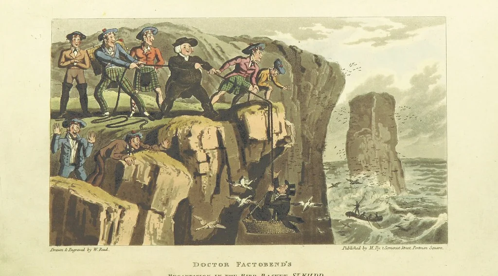 An illustration from The Tour of Doctor Prosody, in search of the antique and picturesque, through Scotland, the Hebrides, the Orkney, and Shetland Isles. Illustrated by twenty humorous plates, 1821, leaf 248