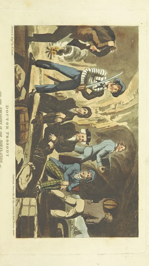 An illustration from The Tour of Doctor Prosody, in search of the antique and picturesque, through Scotland, the Hebrides, the Orkney, and Shetland Isles. Illustrated by twenty humorous plates, 1821, leaf 285