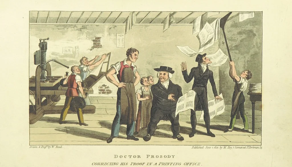 An illustration from The Tour of Doctor Prosody, in search of the antique and picturesque, through Scotland, the Hebrides, the Orkney, and Shetland Isles. Illustrated by twenty humorous plates, 1821, leaf 296