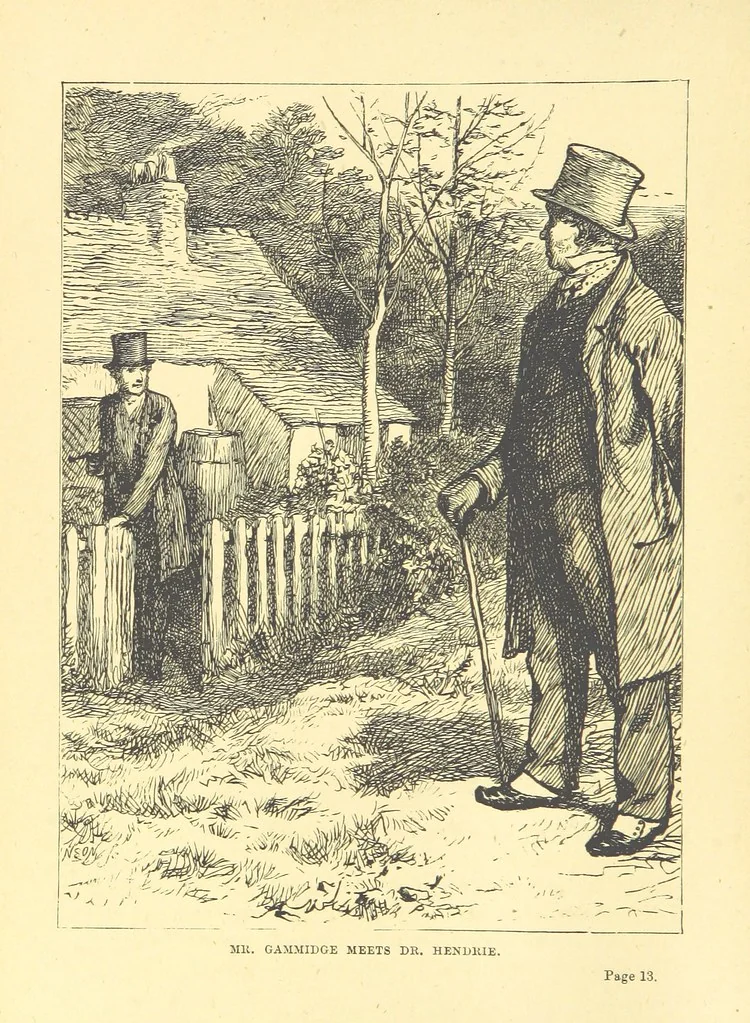 An illustration from The Door without a Knocker, and other tales, 1875, leaf 12