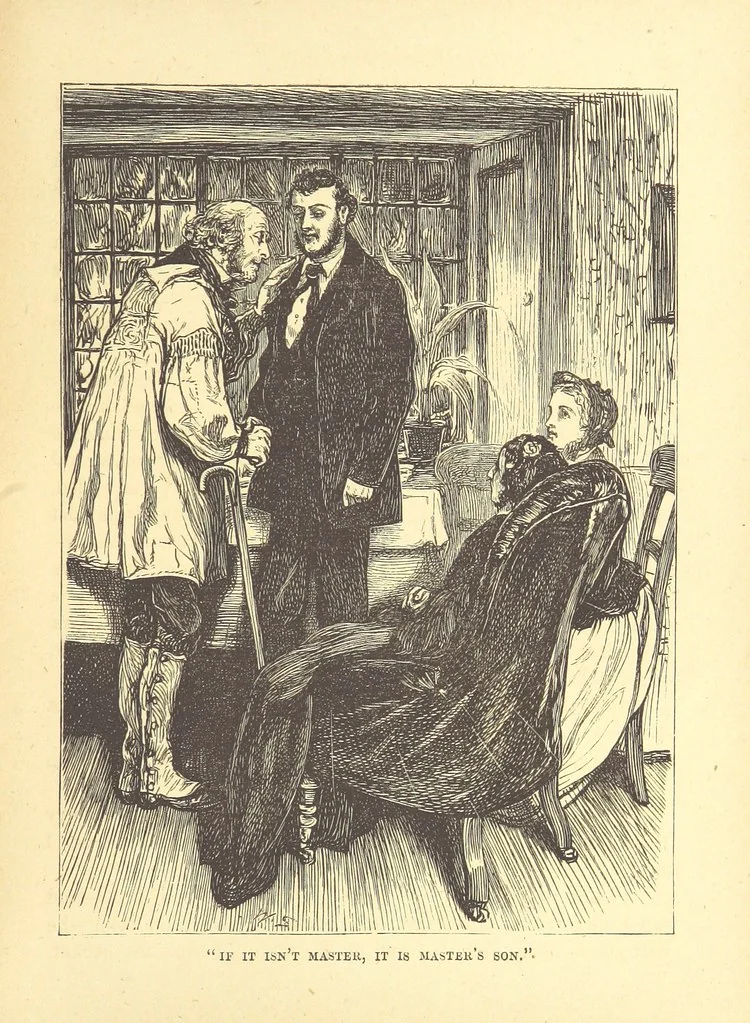 An illustration from The Door without a Knocker, and other tales, 1875, leaf 237