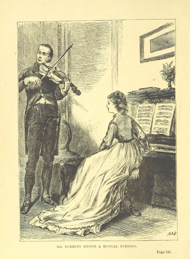 An illustration from The Door without a Knocker, and other tales, 1875, leaf 6