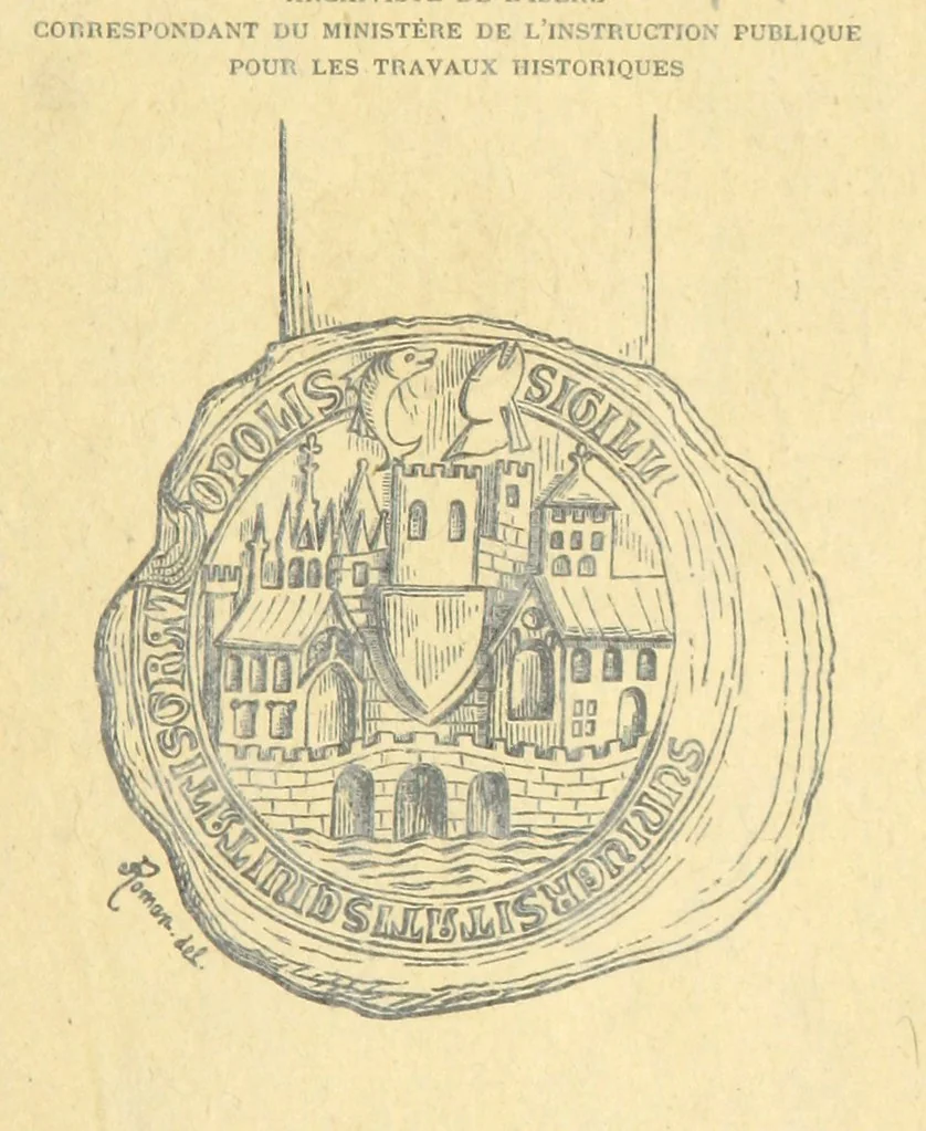 An illustration from Histoire de Grenoble, 1888, leaf 9
