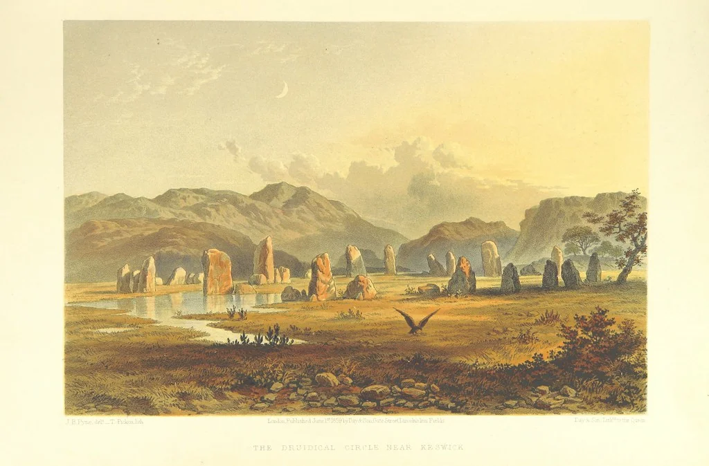 An illustration from Lake Scenery of England, 1859, leaf 107
