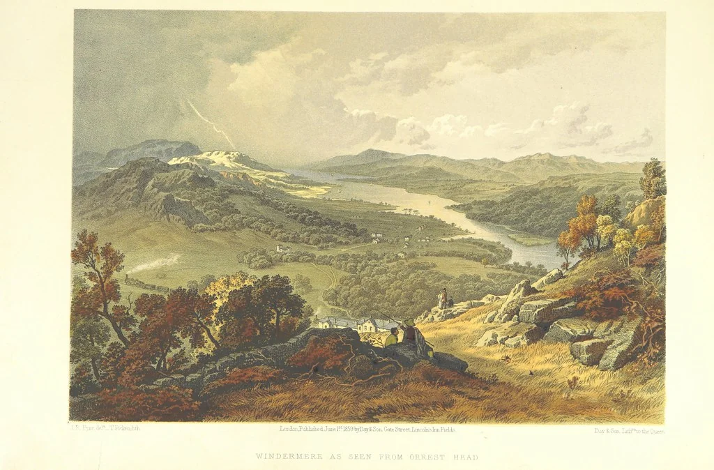 An illustration from Lake Scenery of England, 1859, leaf 39