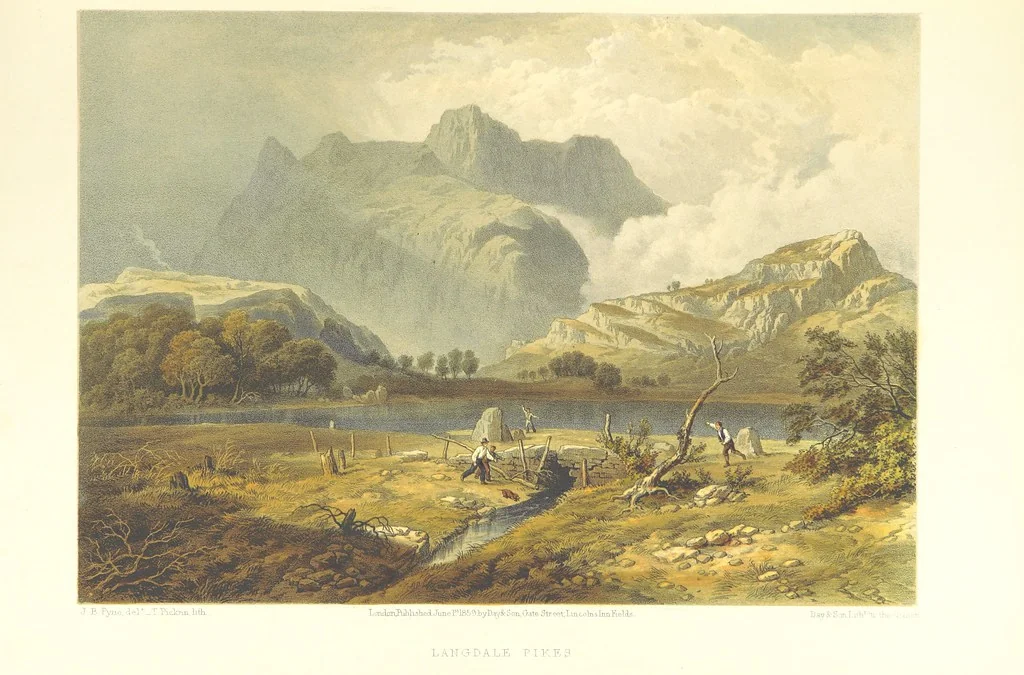 An illustration from Lake Scenery of England, 1859, leaf 63