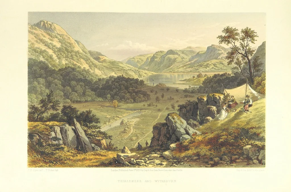 An illustration from Lake Scenery of England, 1859, leaf 67