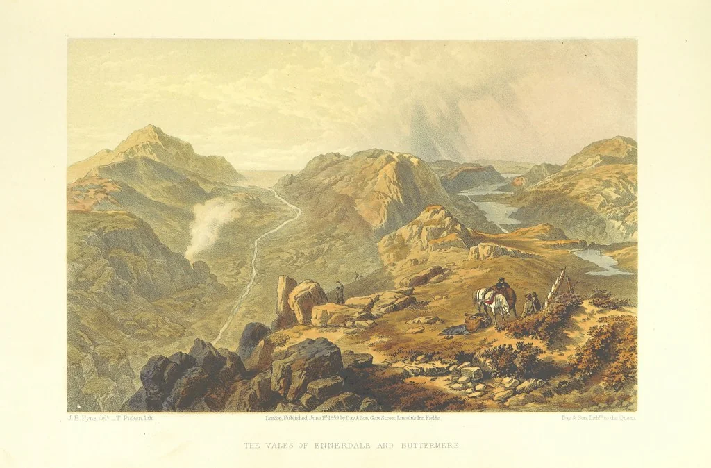 An illustration from Lake Scenery of England, 1859, leaf 79