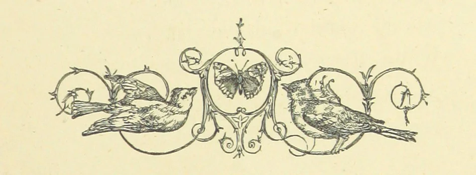 An illustration from The Quiver of Love. A collection of Valentines ancient and modern. With illustrations, in colors, ... by W. Crane and Kate Greenaway, 1876, leaf 149