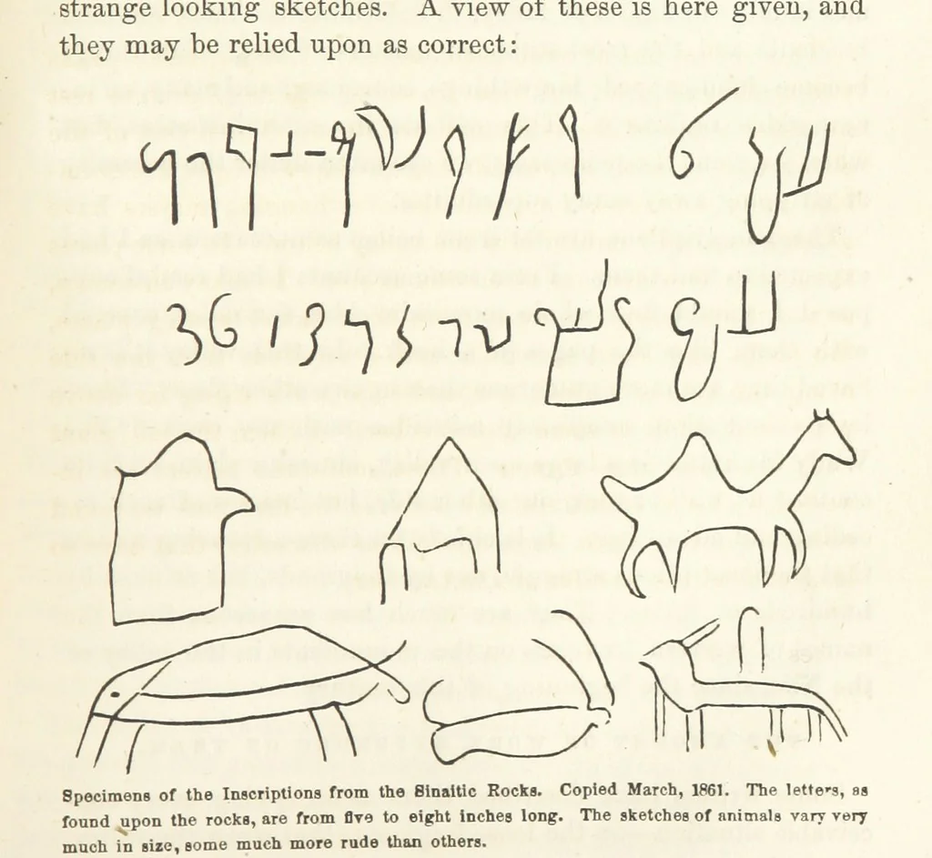 An illustration from The Handwriting of God in Egypt, Sinai, and the Holy Land: the records of a journey from the great Valley of the West to the Sacred Places of the East. ... With maps, diagrams, and ... illustrations, 1867, leaf 263