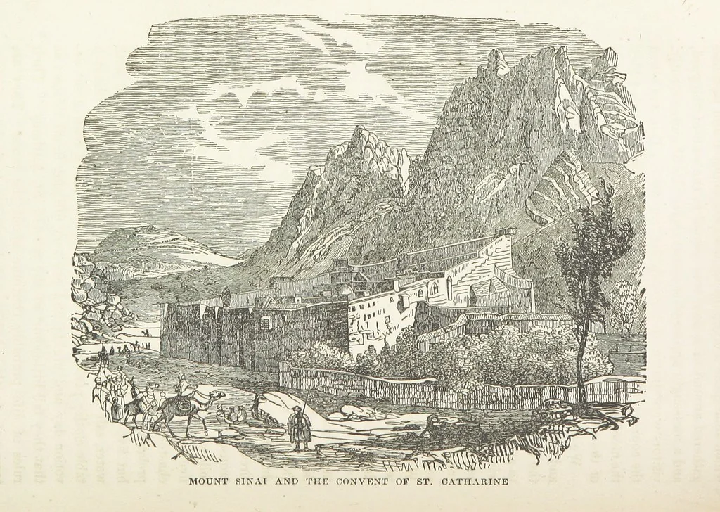 An illustration from The Handwriting of God in Egypt, Sinai, and the Holy Land: the records of a journey from the great Valley of the West to the Sacred Places of the East. ... With maps, diagrams, and ... illustrations, 1867, leaf 296