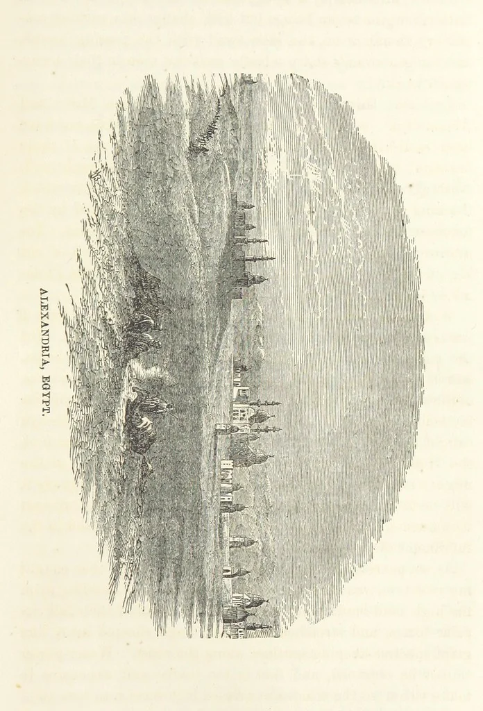 An illustration from The Handwriting of God in Egypt, Sinai, and the Holy Land: the records of a journey from the great Valley of the West to the Sacred Places of the East. ... With maps, diagrams, and ... illustrations, 1867, leaf 51